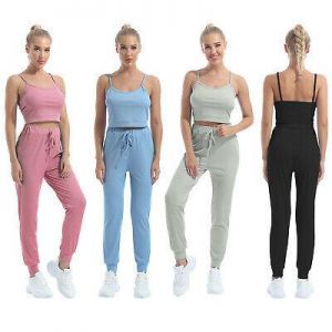  The world of beauty and elegance, you find it in one place  women activewear 2Pcs Womens Sport Outfits Gym Tracksuit Drawstring Pants Fit Tops Slim Dancewear