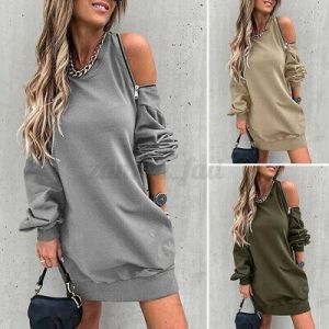  The world of beauty and elegance, you find it in one place  women winter dresses Women Lady Sweatshirt Long Sleeve Sweater Pullover Tops Jumper Mini Dress Casual
