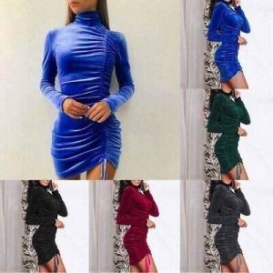 Women Ladies Long Sleeve Bodycon Sexy Dress Ladies Casual Evening Party Clubwear