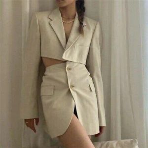 Navel Exposed Two Piece Set Northflow Matching Blazer And Skirts Skirts Women