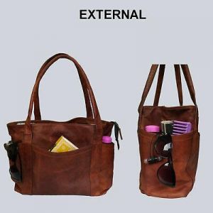 Handmade Women&#039;s Brown Leather Shoulder Tote Handbag Purse Satchel Shopper Bag