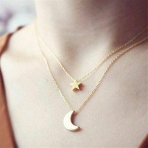 Women Necklace Pendant Choker Gold Chain Star Heart Jewelry Collana Kolye Bijoux