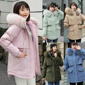 Women Hooded Jacket Ladies Warm Puffer Long Coat Parka Outerwear Coat Top Winter