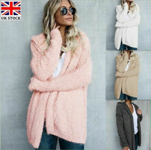  The world of beauty and elegance, you find it in one place  women jacket and coats UK Womens Teddy Bear Coat Cardigan Ladies Fleece Fur Hooded Fluffy Jacket Tops