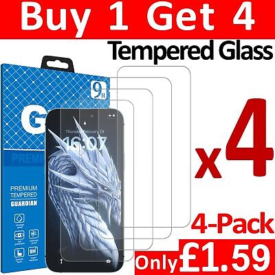 Tempered Glass Screen Protector For iPhone 16 15 14 13 12 11 Pro Max Mini X Plus