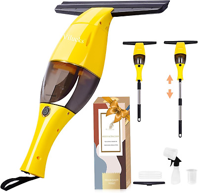 Rechargeable Window Vac, Window Vacuum Squeegee Cordless, Window Cleaner Vacuum,
