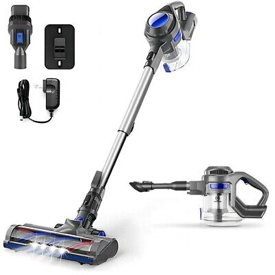 MOOSOO Cordless Vacuum 4-In-1 Lightweight Stick Vacuum Cleaner, XL-618 Blue