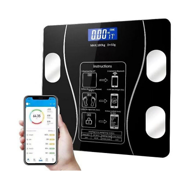 Body Fat Bluetooth Scale 180kg Smart BMI Digital Bathroom Wireless Weight Scales