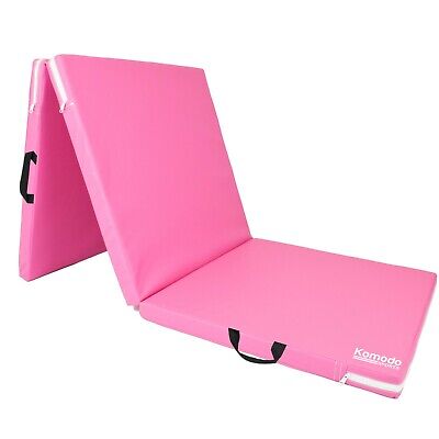 Tri Folding YOGA MAT 3 Panel PVC Leather Gym Exercise Class Padded Physio Floor