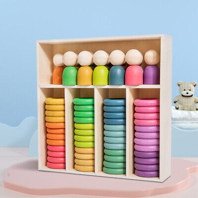 Wooden Fine Motor Skill Toys Montessori Toys Color Sorting for Babies Toddlers
