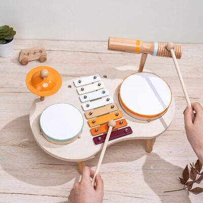 Wooden Montessori Toys Musical Percussion Instruments  Toddlers