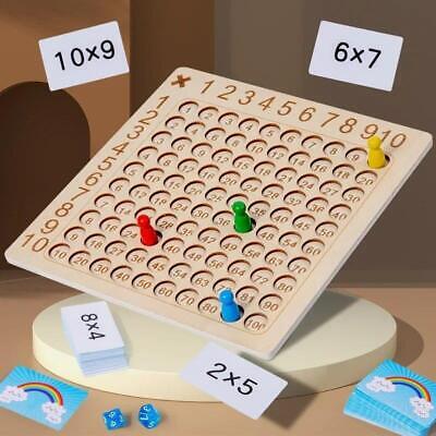 Montessori Multiplication Wooden Board Game Kids Learning Educational Toys 99