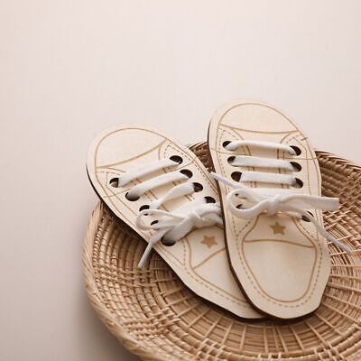 Boards Wooden Lacing Shoe Toy Learn to Tie Laces Toy Montessori Educational Toy
