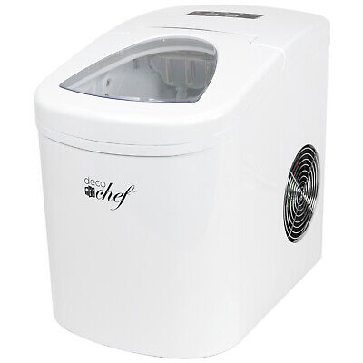 Deco Chef White Compact Electric Ice Maker | (IMWHT) | Top Load | 26 Lbs Per Day