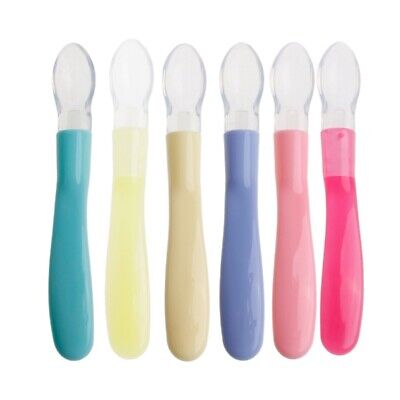 Baby Soft Safety Silicone Infan Learning Feeding Spoon Flatware Children
