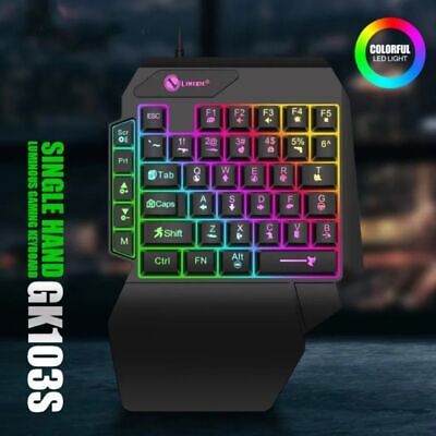 USB Single Hand Keyboard Mini Gaming Mechanical Keyboard  Desktop PC