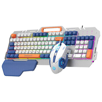 Gaming 108 Keys Wired Keyboard And Mouse Suit RGB Atmosphere Lamp Desktop PC
