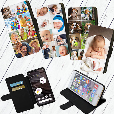 Personalised iPhone Custom Photo Flip/Wallet Phone Case 8 9 11 12 13 14 15 16 XR
