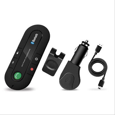Wireless Bluetooth Handsfree Speaker Phone MP3 Player Sun Visor Clip Car Charger