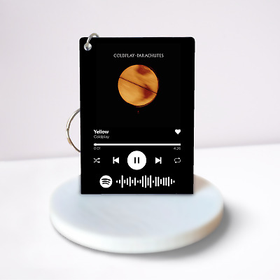 Personalised Music Streaming Keyring Playlist Album Cover Artwork