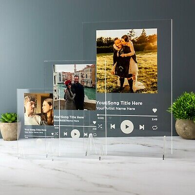 Personalised Song Plaque Playlist Streaming Service Custom Album Art Gift