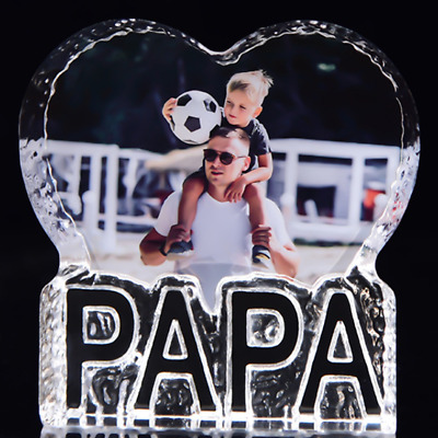 Personalized Photo Crystal Heart Custom Laser Etched Print Art Gifts for Him Her