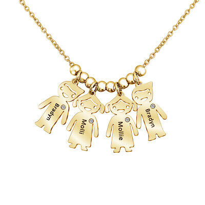 Personalized Name Necklace Kids Child Charm Pendant Jewelry Mother's Day Gift