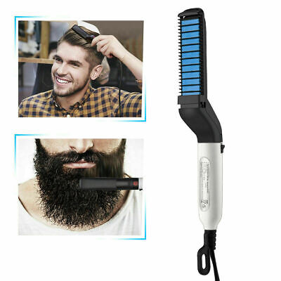 Men's Electric Hair Beard Comb Multifunctional Curling Hair Straightener Comb