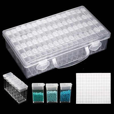 64 Slots Plastic Seed Storage Box Organizer Garden Seed Container Box
