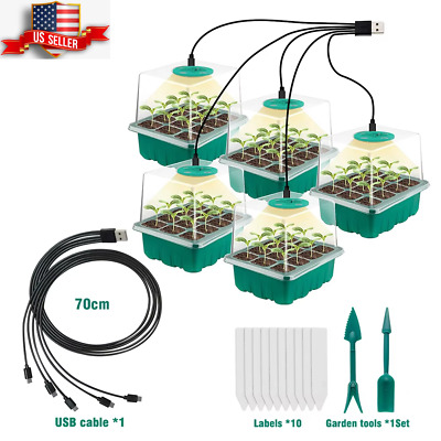 seed starter tray trays grow plant kit light seedling germination humidity pack