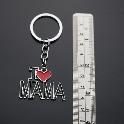 I Love Mama - Heart Keychain - Bag Pendant Charm Mother's Day Birthday Gift