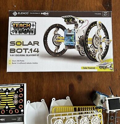Solar Robot Kit Solar BOT.14 by Elenco 14 in 1 Educational Kids-partial Assemble
