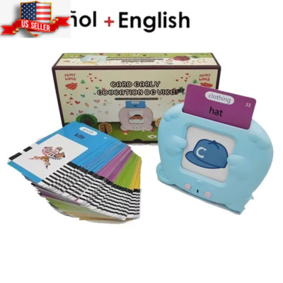 Learning Machine Kid Talking Flash Cards Kindergarten Kids Language Electronic