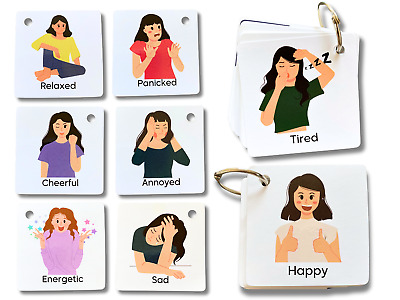 Emotions and Feelings Flash Cards, Communication Aid, Autism Communication Cards