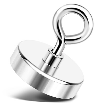 DIYMAG Neodymium Fishing Magnets, 150lbs (68KG) Pulling Force Rare Earth Magn...