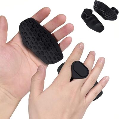 Rubber Gym Grips Fingerless Workout Gloves, Pull Up for Men Black